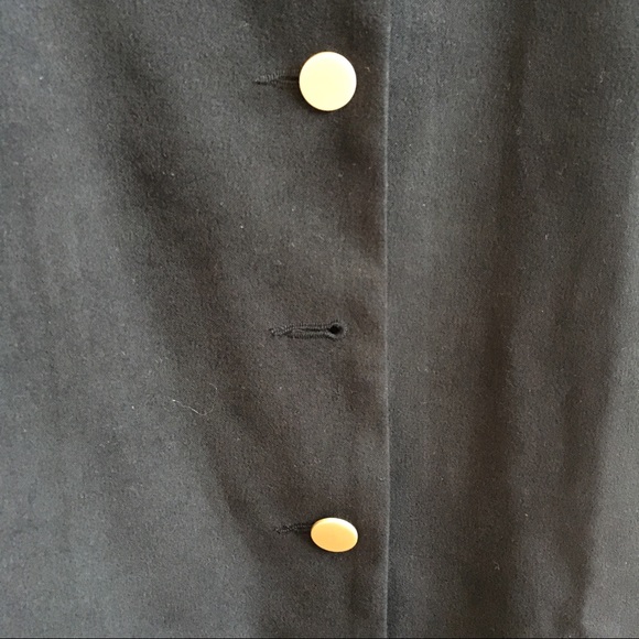 Black Mini Dress with Gold Buttons - Picture 2 of 4